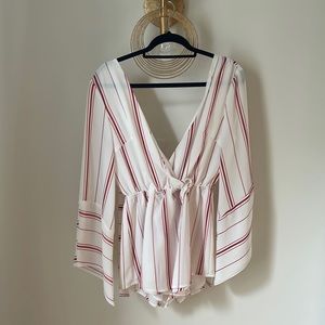 Sabo Skirt Stripe Playsuit Romper Coverup Size XS